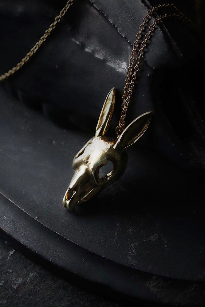 Rabbit skull outlet necklace