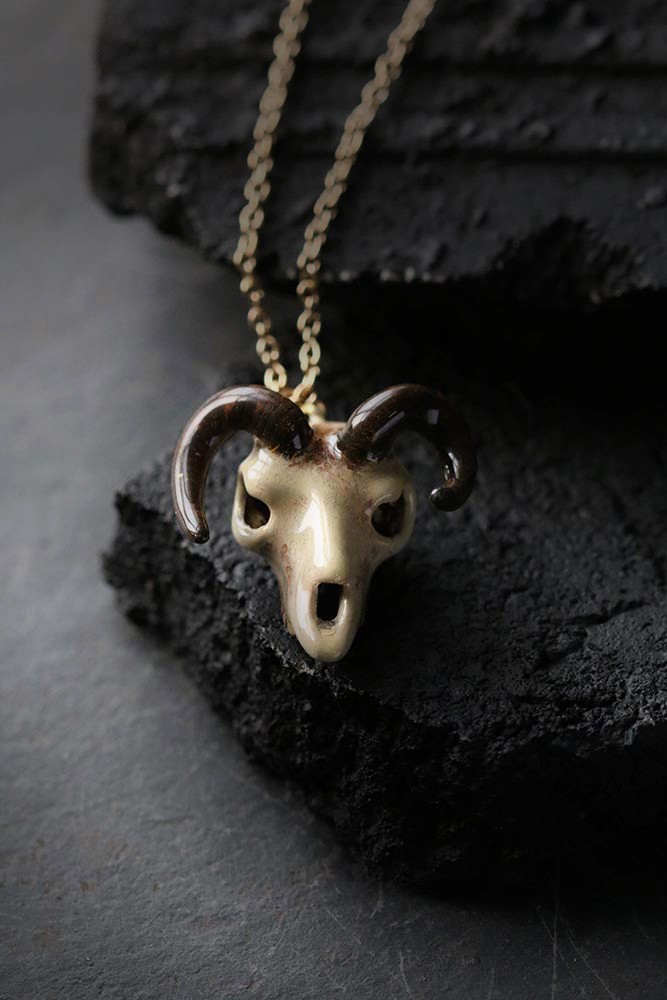 Goat deals skull necklace